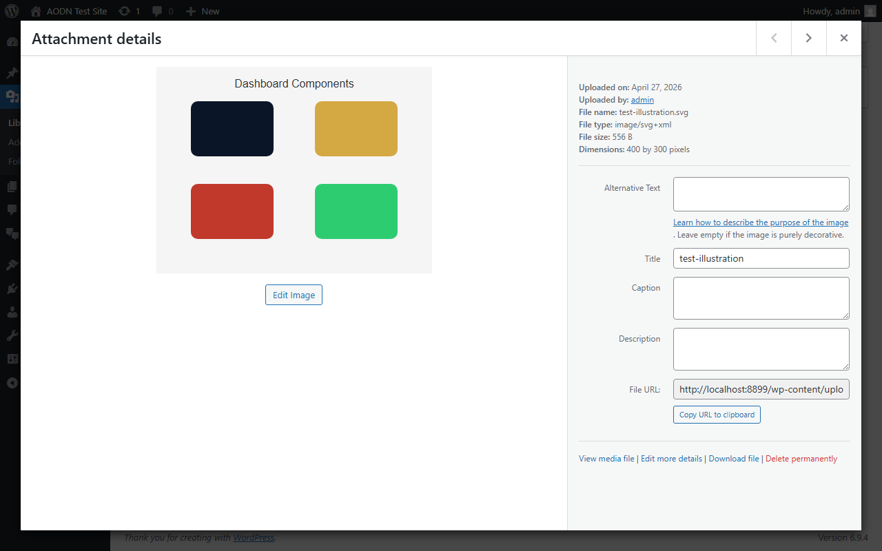 SVG attachment details in WordPress
